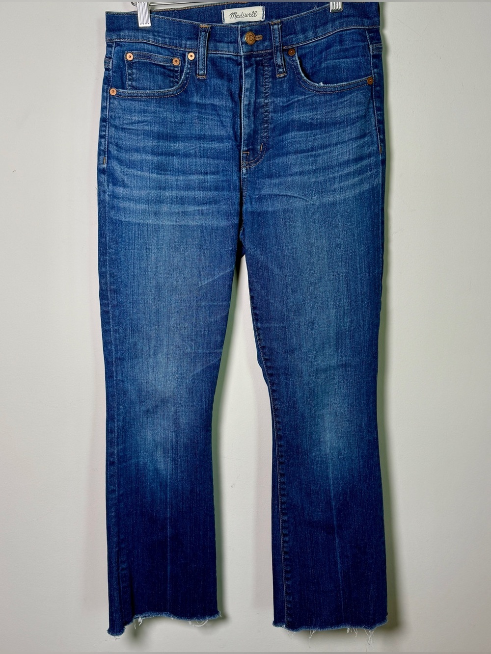 Madewell Dark Indigo Cropped Straight-Leg Jeans